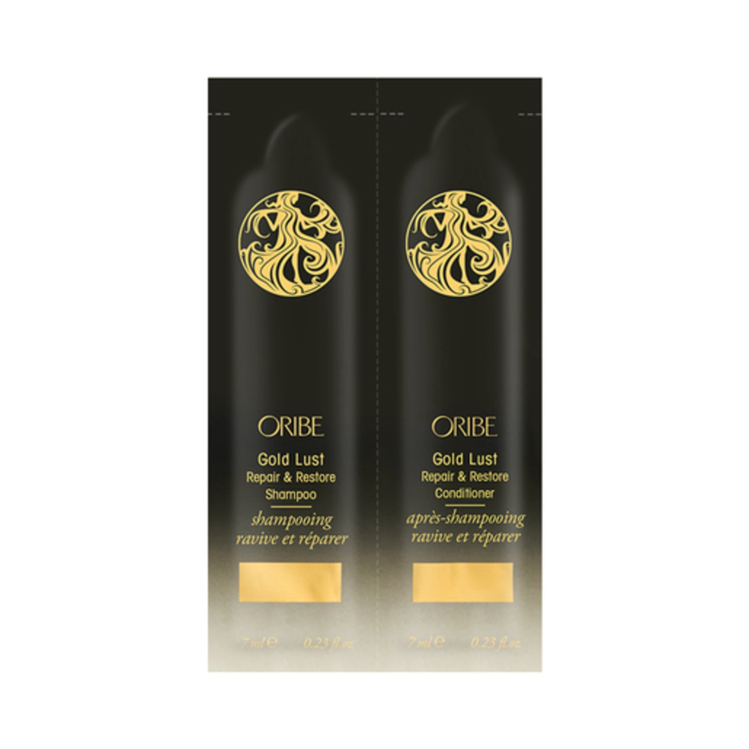 gold lust shampoo conditioner packette